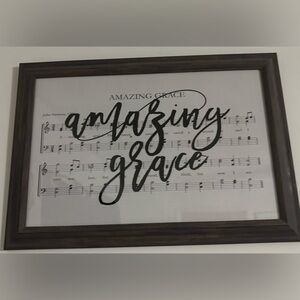Amazing Grace Wall Art with Black Script